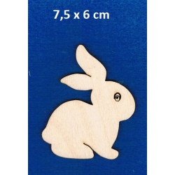 Królik , zajączek  7,5x6cm / Wielkanoc / sklejka #3mm / II oczko , zając